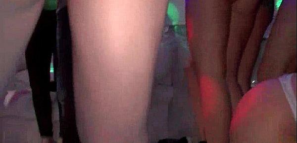  Girls suck dicks and kiss in club